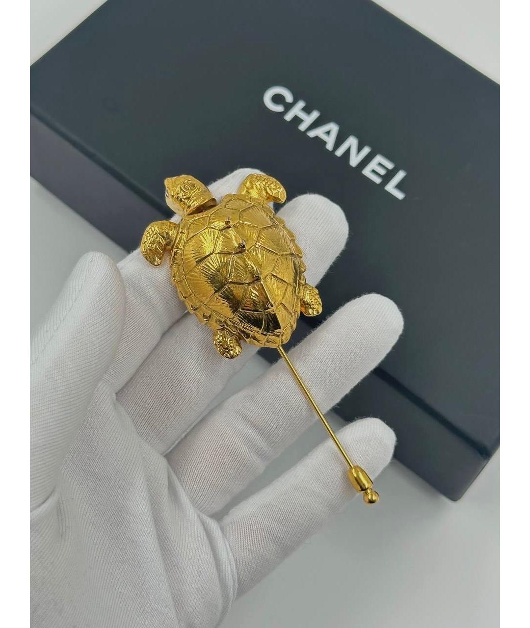 CHANEL Золотая позолоченная булавка / брошь, фото 2