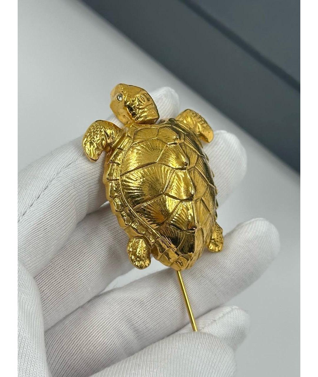 CHANEL Золотая позолоченная булавка / брошь, фото 3