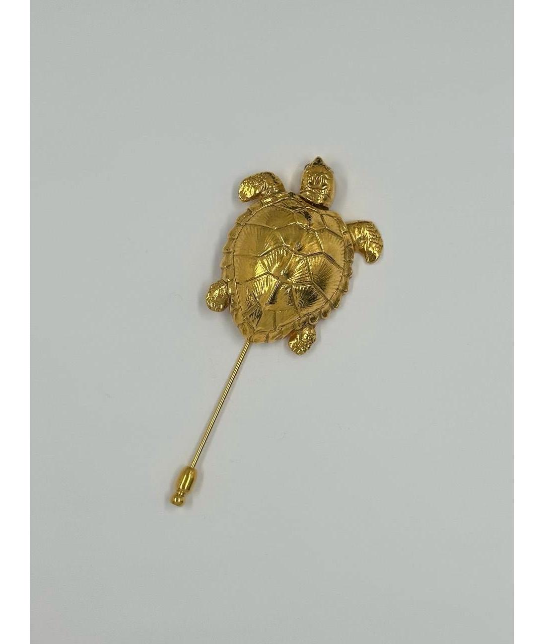 CHANEL Золотая позолоченная булавка / брошь, фото 8