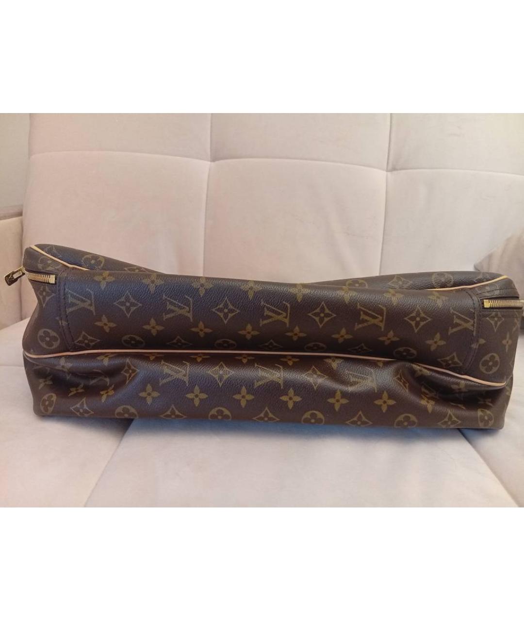 LOUIS VUITTON Коричневая кожаная дорожная/спортивная сумка, фото 3