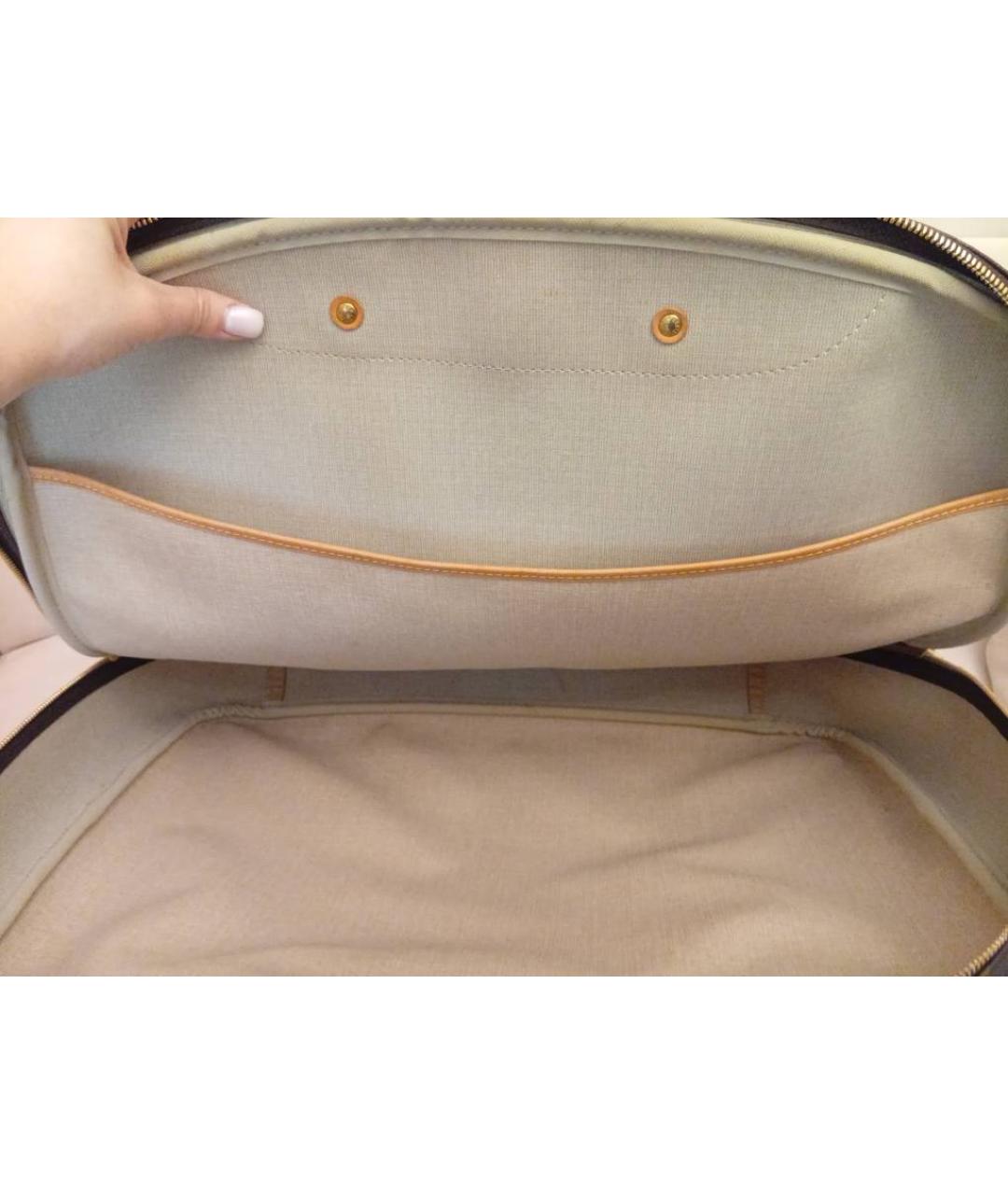 LOUIS VUITTON Коричневая кожаная дорожная/спортивная сумка, фото 4