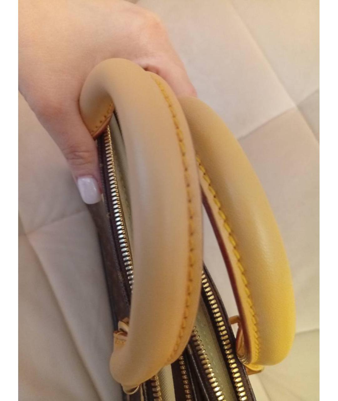 LOUIS VUITTON Коричневая кожаная дорожная/спортивная сумка, фото 8