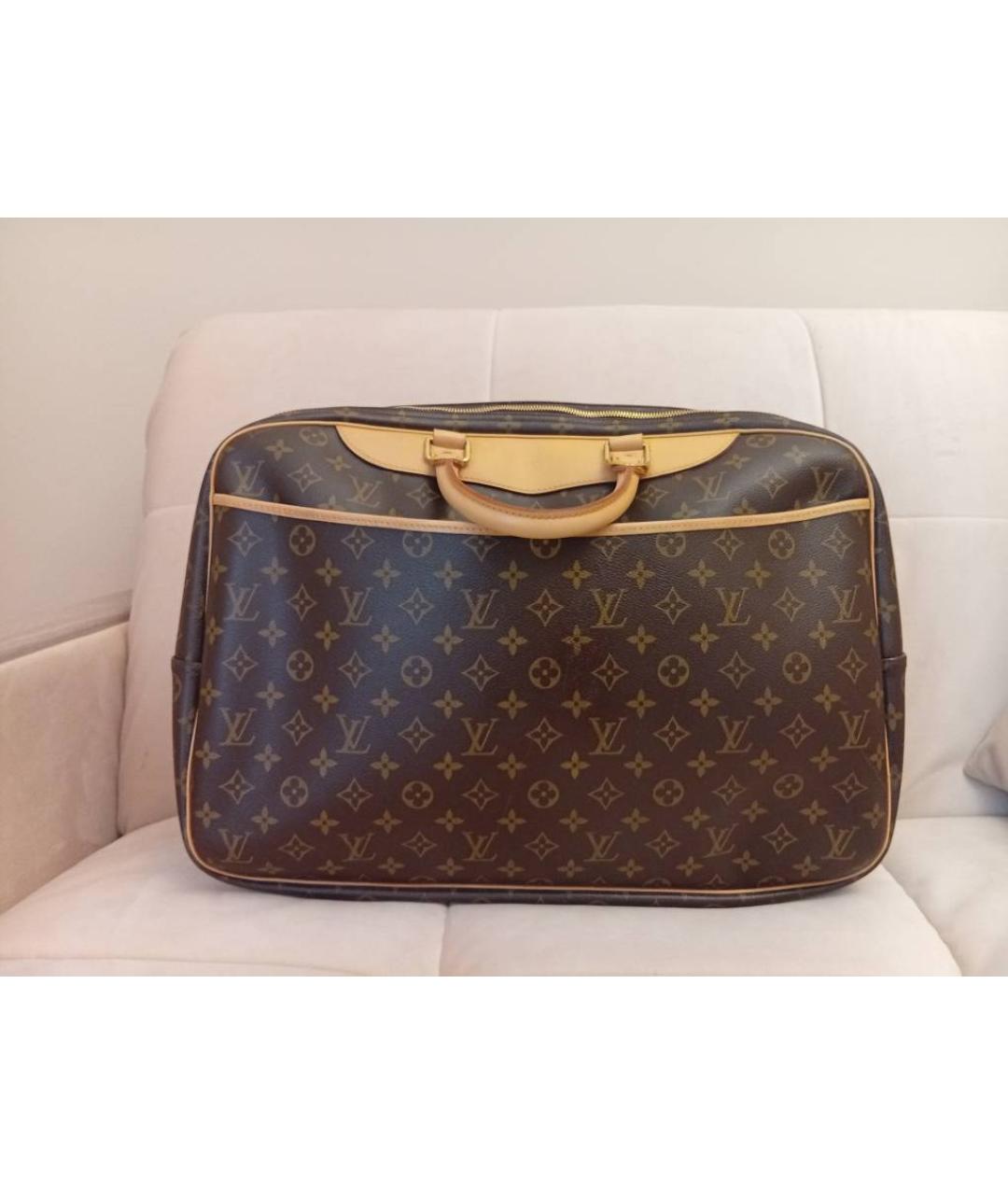 LOUIS VUITTON Коричневая кожаная дорожная/спортивная сумка, фото 10