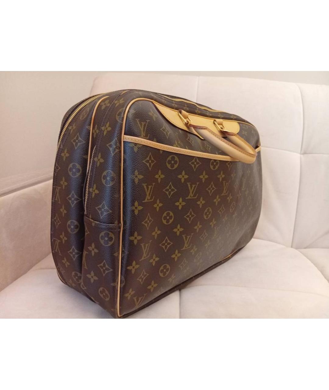 LOUIS VUITTON Коричневая кожаная дорожная/спортивная сумка, фото 9