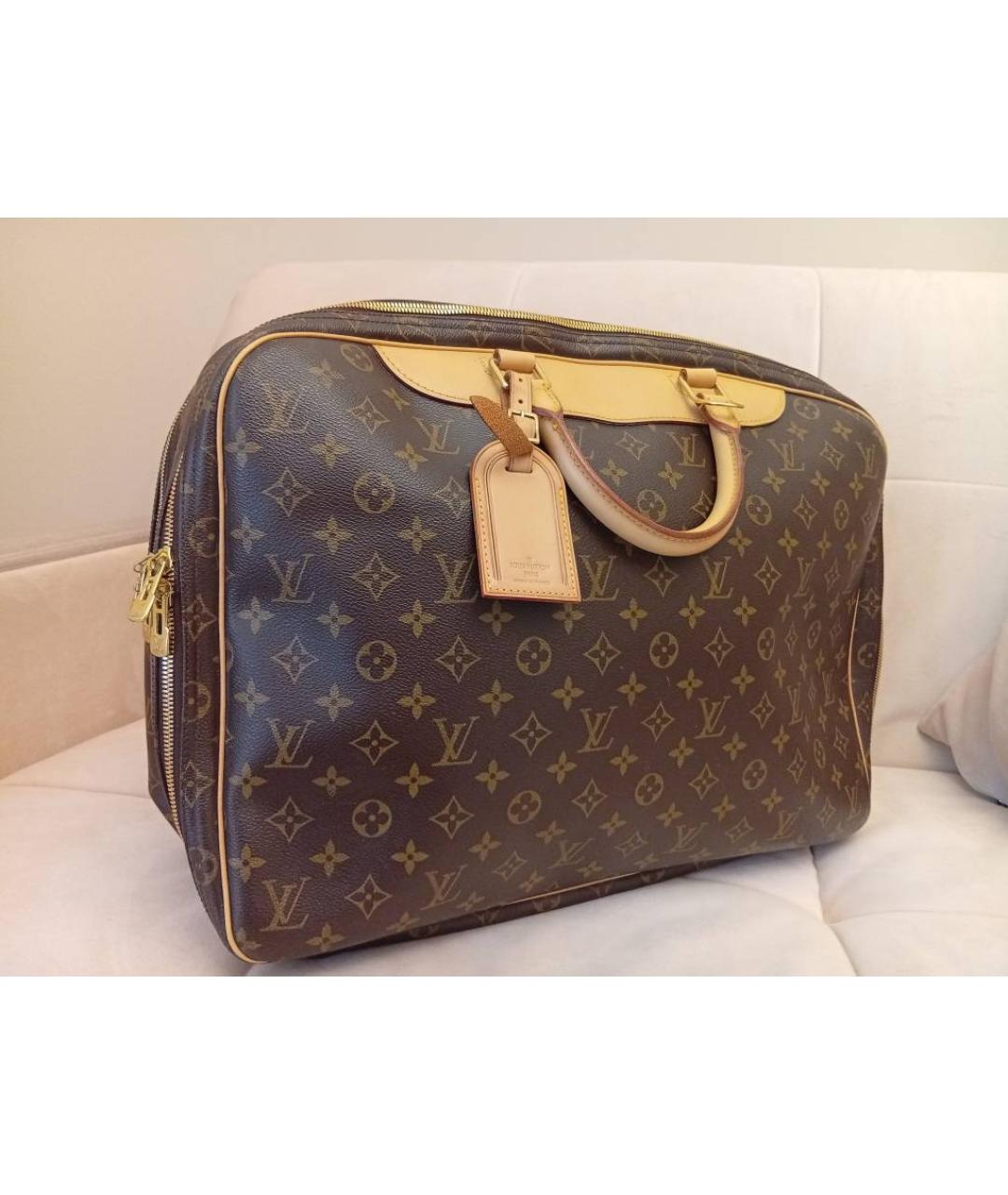 LOUIS VUITTON Коричневая кожаная дорожная/спортивная сумка, фото 2