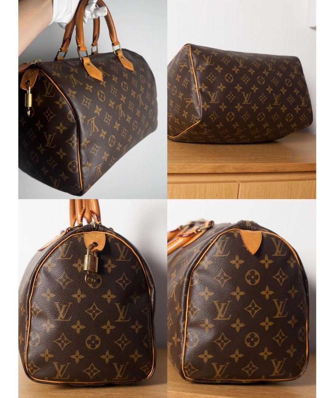 LOUIS VUITTON Коричневая сумка с короткими ручками, фото 5