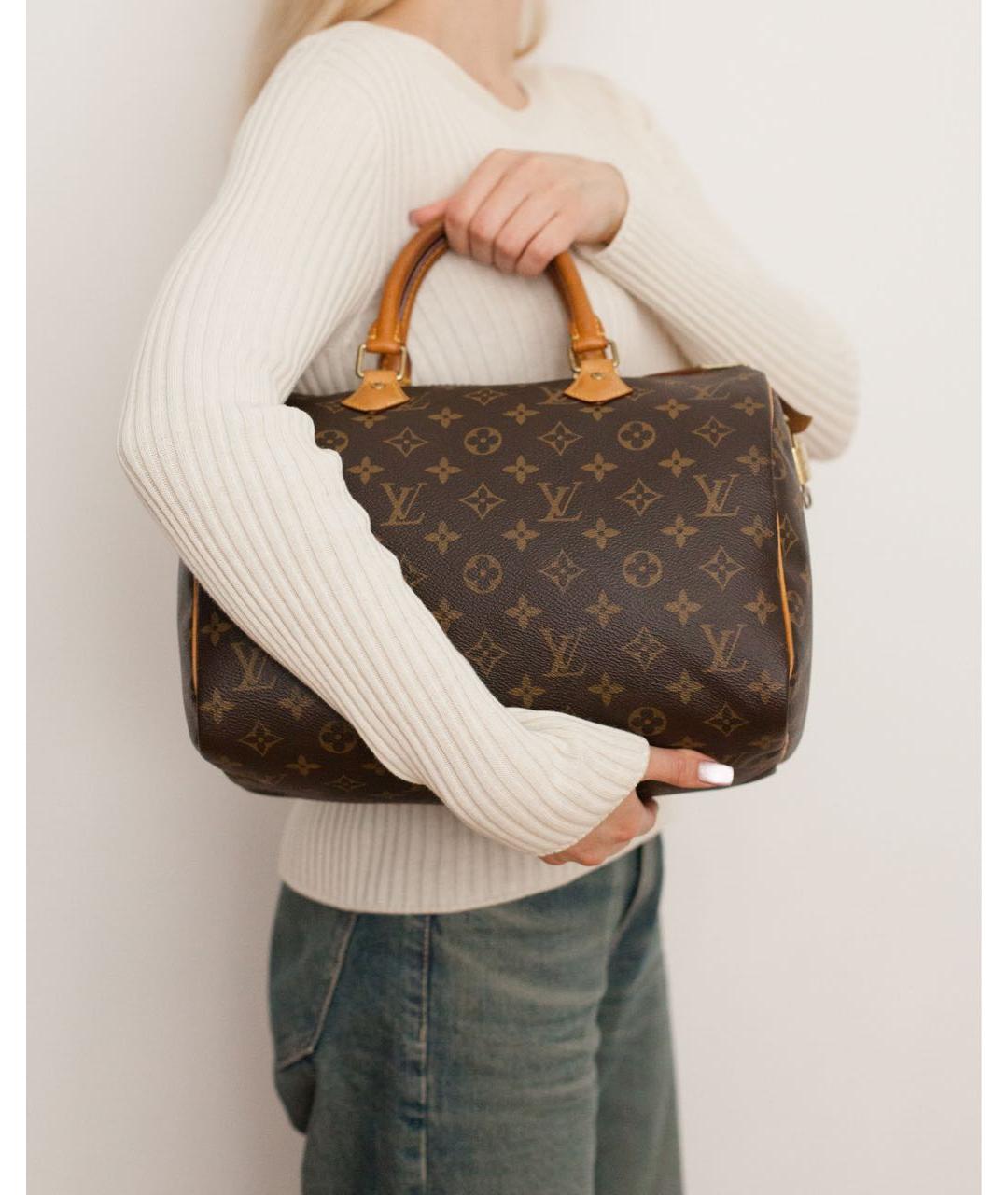 LOUIS VUITTON Коричневая сумка с короткими ручками, фото 2