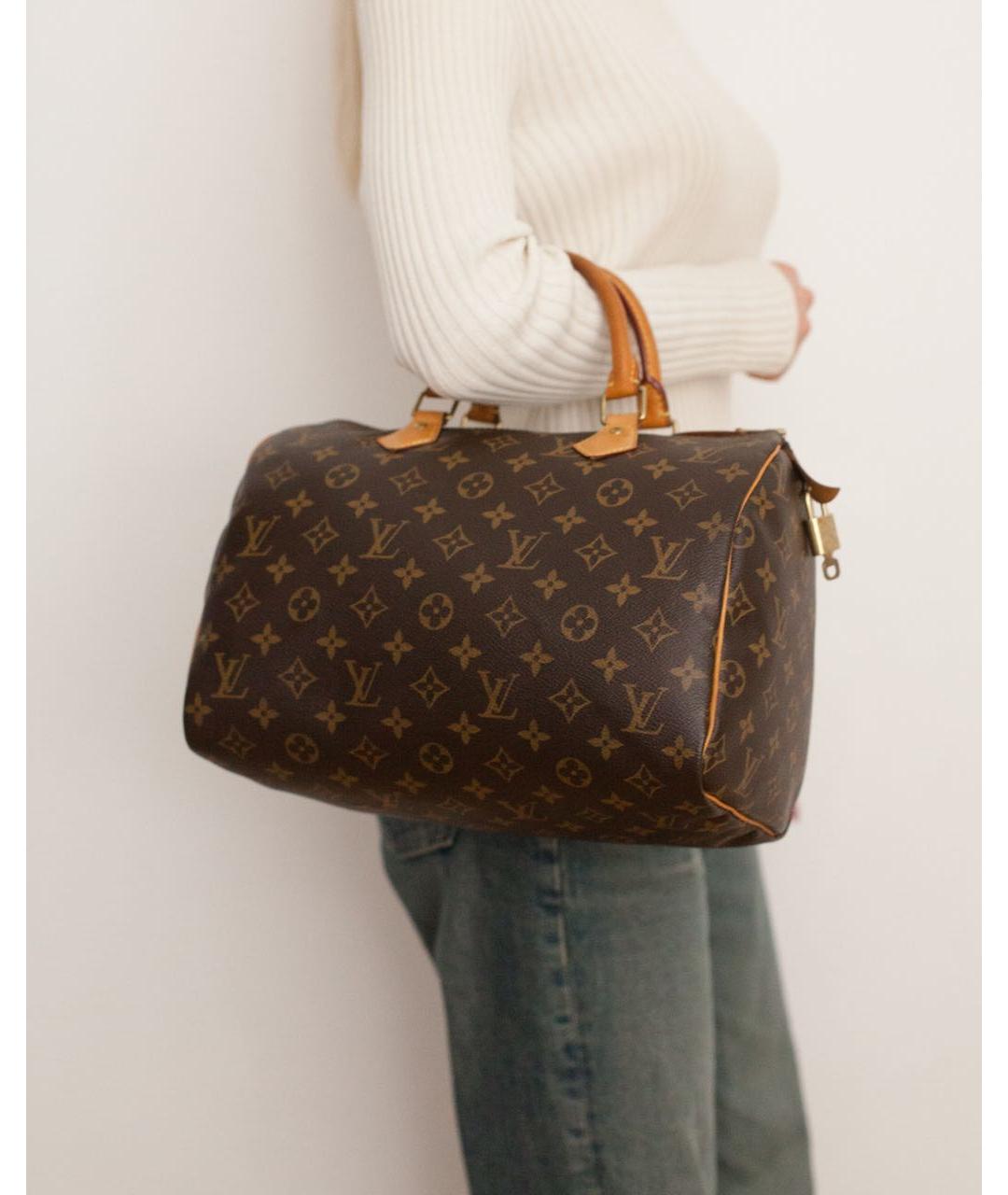 LOUIS VUITTON Коричневая сумка с короткими ручками, фото 4