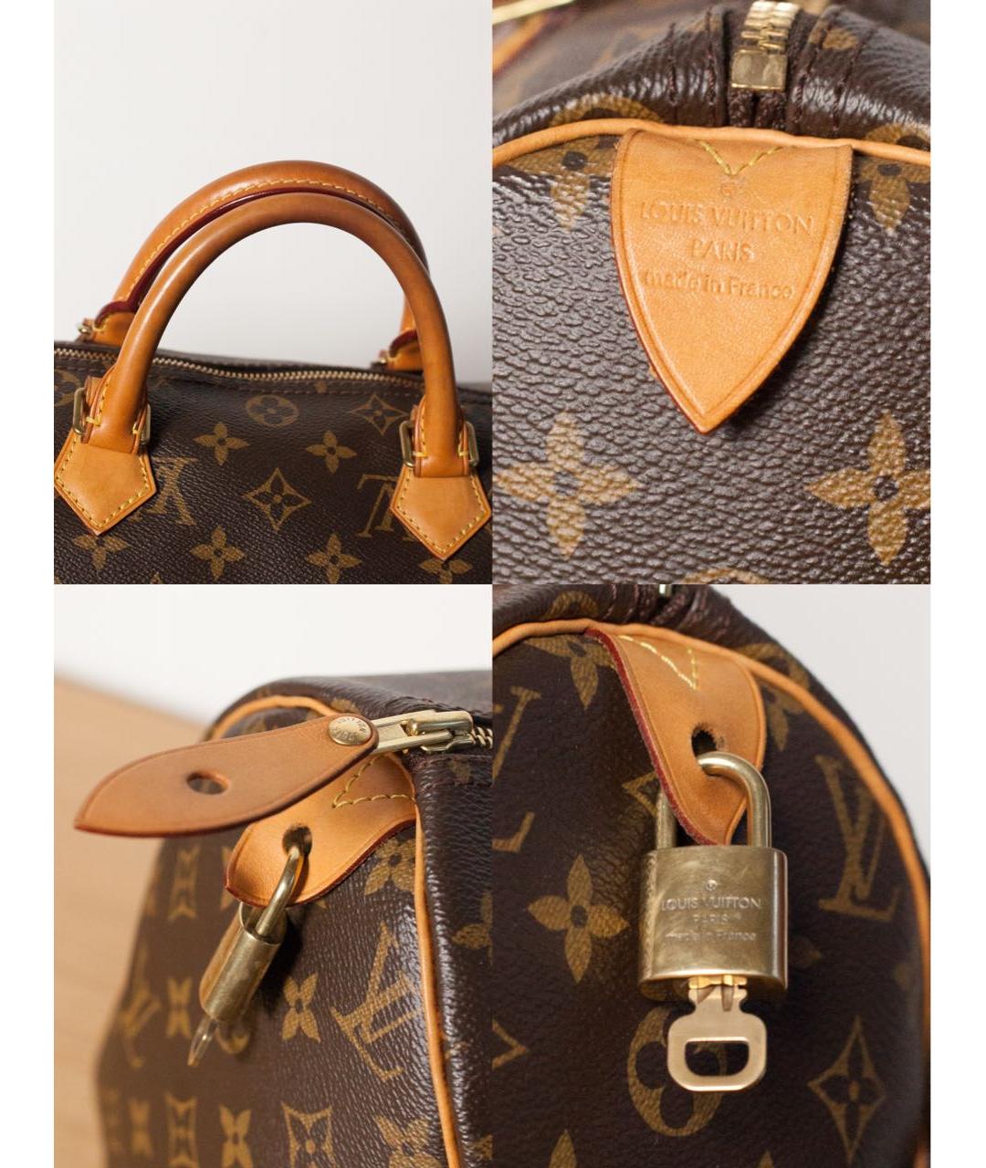 LOUIS VUITTON Коричневая сумка с короткими ручками, фото 6