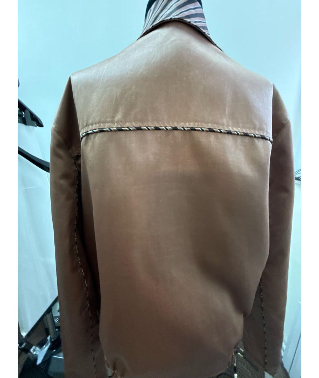 BOTTEGA VENETA Коричневая шелковая куртка, фото 6