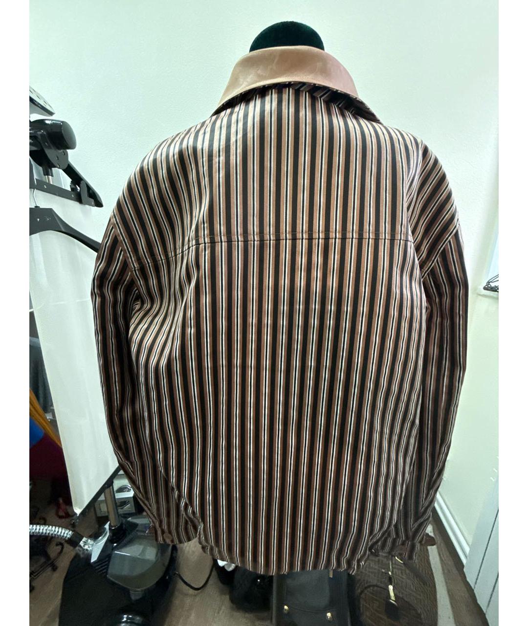 BOTTEGA VENETA Коричневая шелковая куртка, фото 2