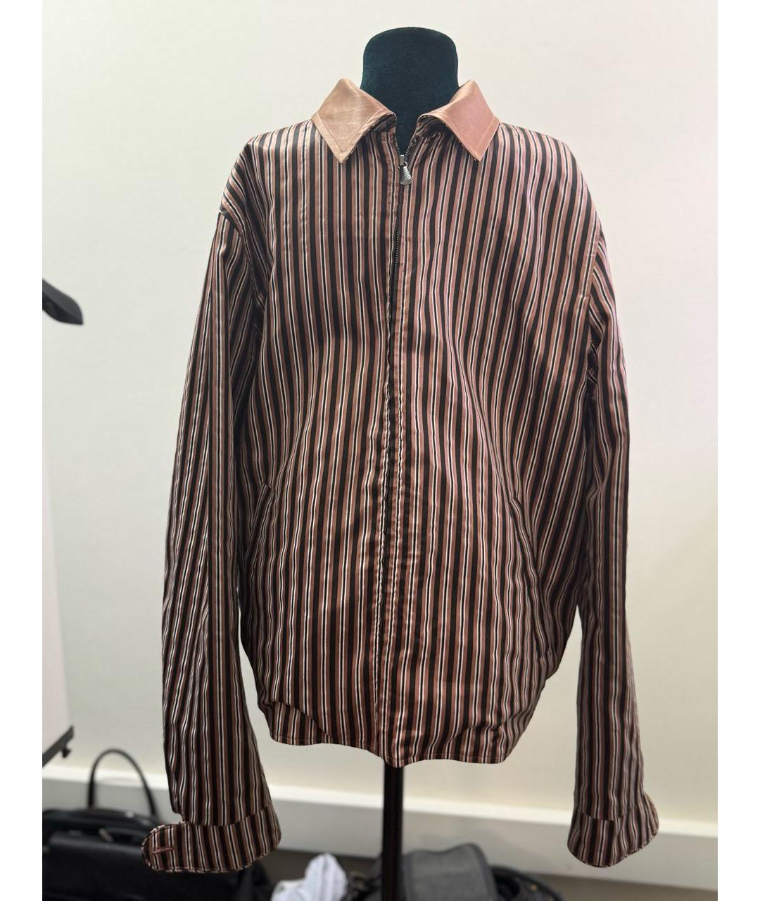 BOTTEGA VENETA Коричневая шелковая куртка, фото 7