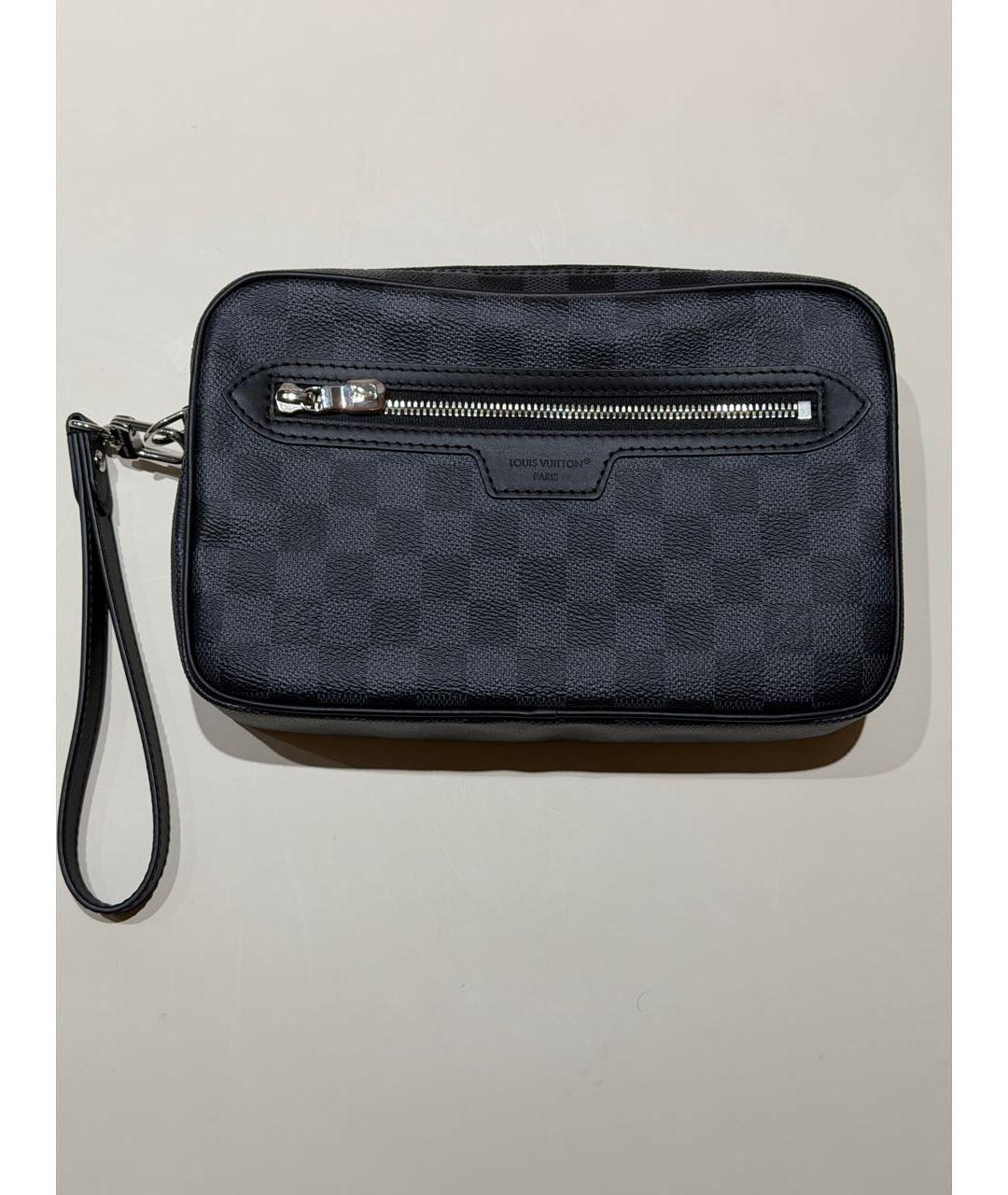 LOUIS VUITTON Серая барсетка, фото 9