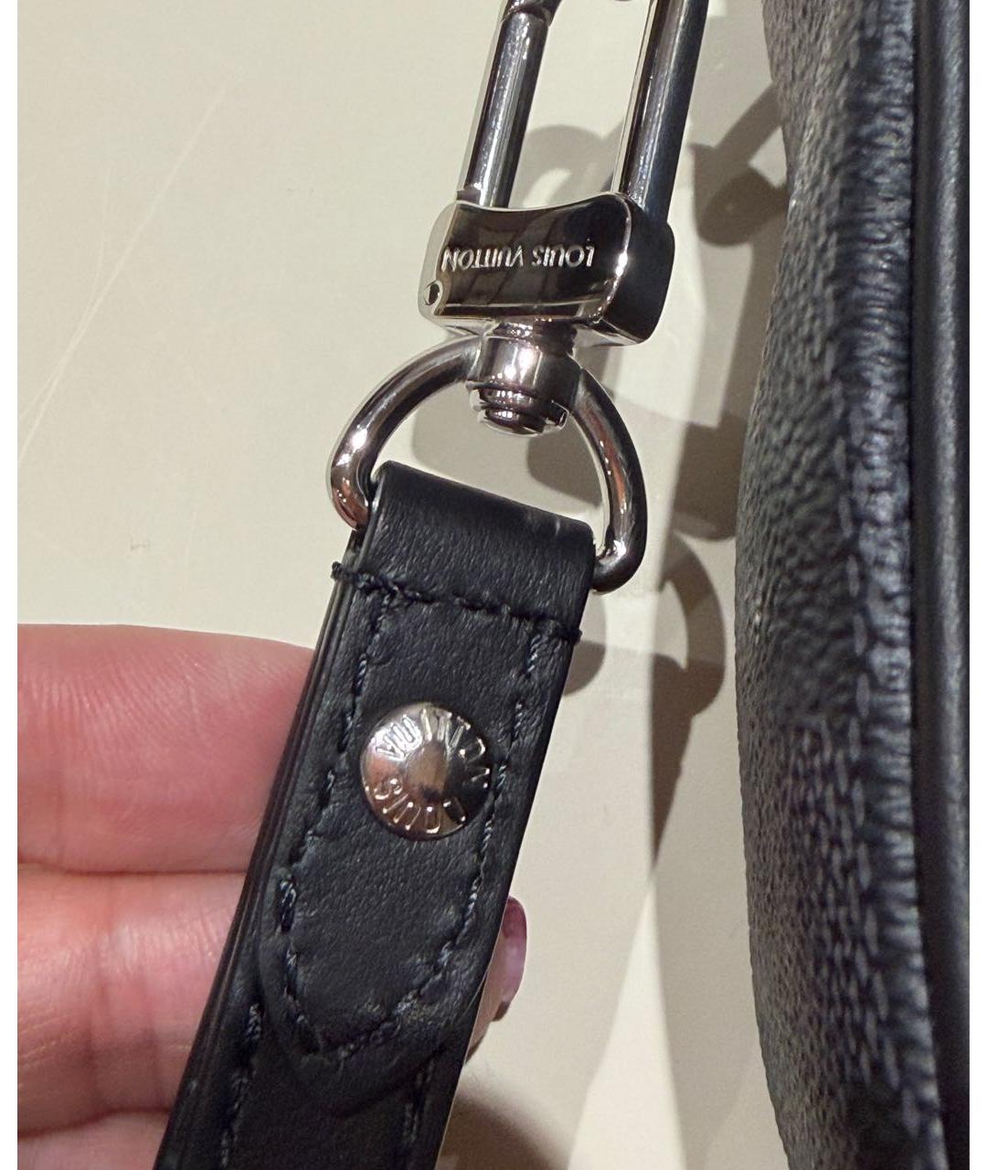 LOUIS VUITTON Серая барсетка, фото 8