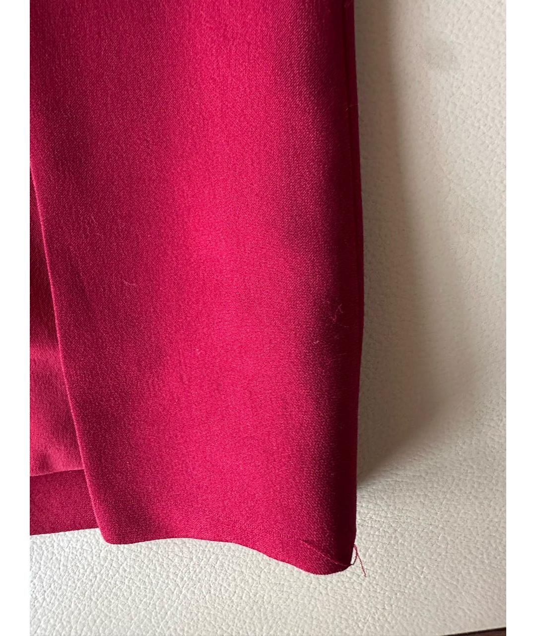 VALENTINO Бордовая вискозная юбка миди, фото 3