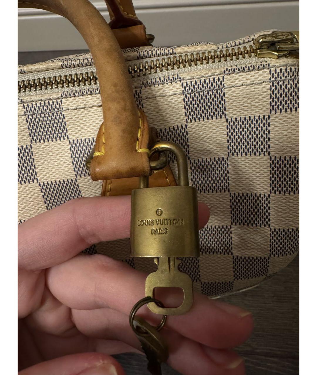 LOUIS VUITTON Бежевая сумка с короткими ручками, фото 6