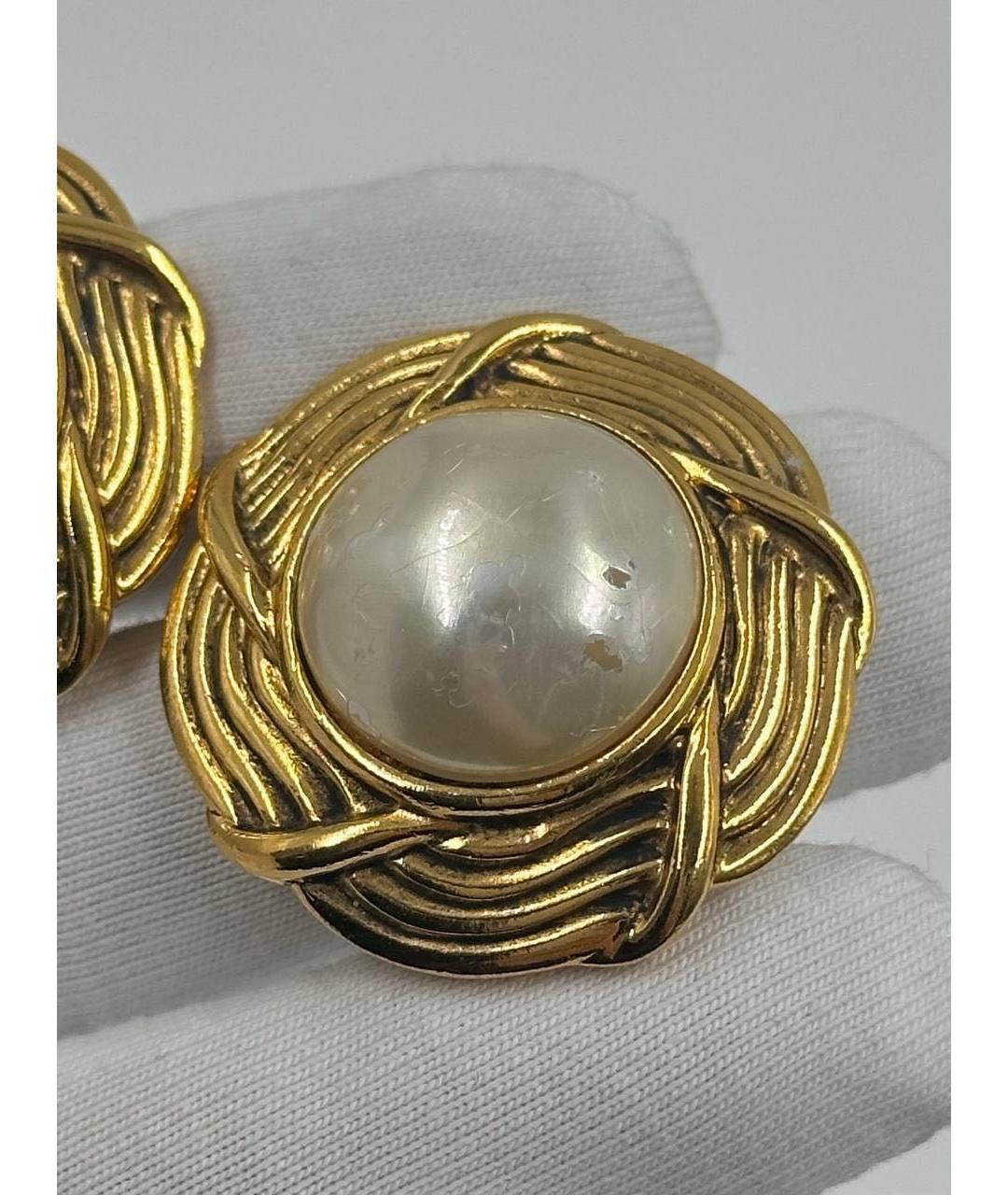 CHANEL Золотые позолоченные клипсы, фото 5