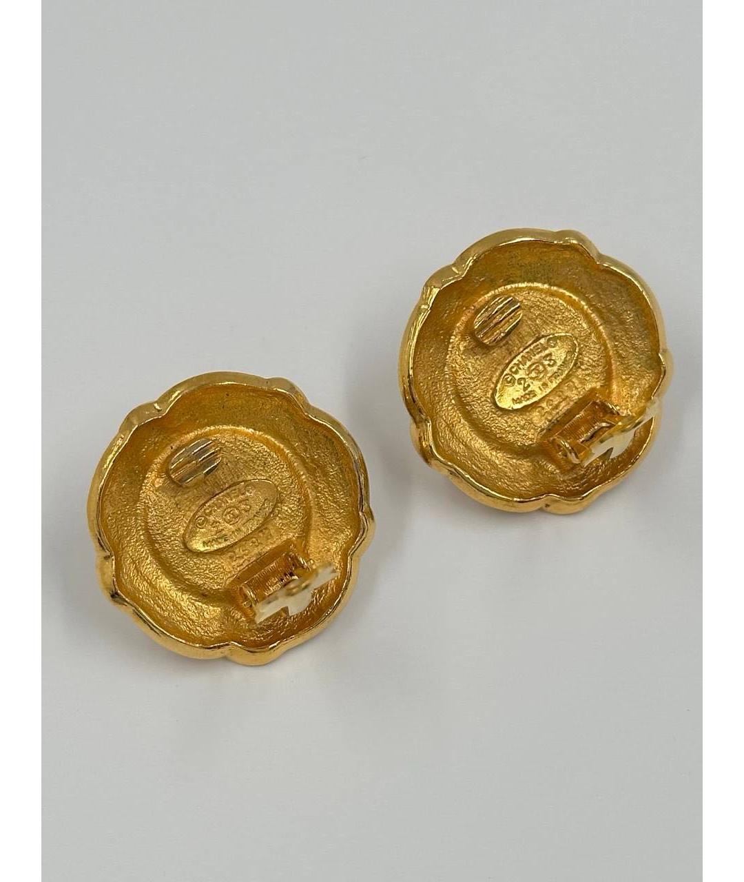 CHANEL Золотые позолоченные клипсы, фото 3