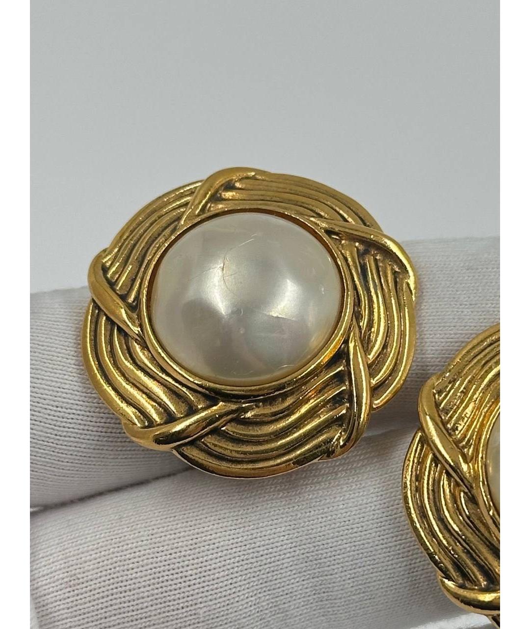 CHANEL Золотые позолоченные клипсы, фото 6