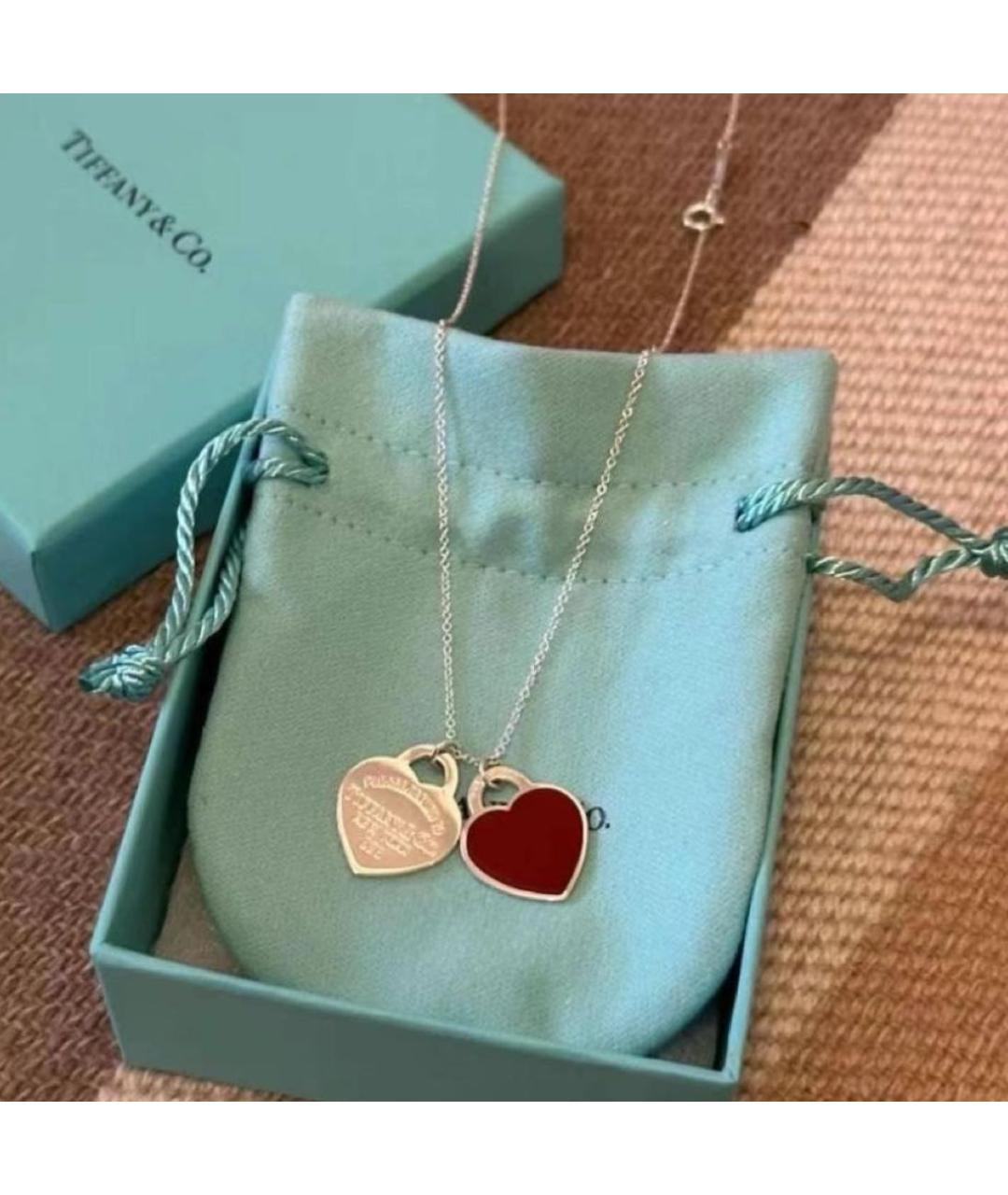 TIFFANY&CO Красная серебряная подвеска, фото 5