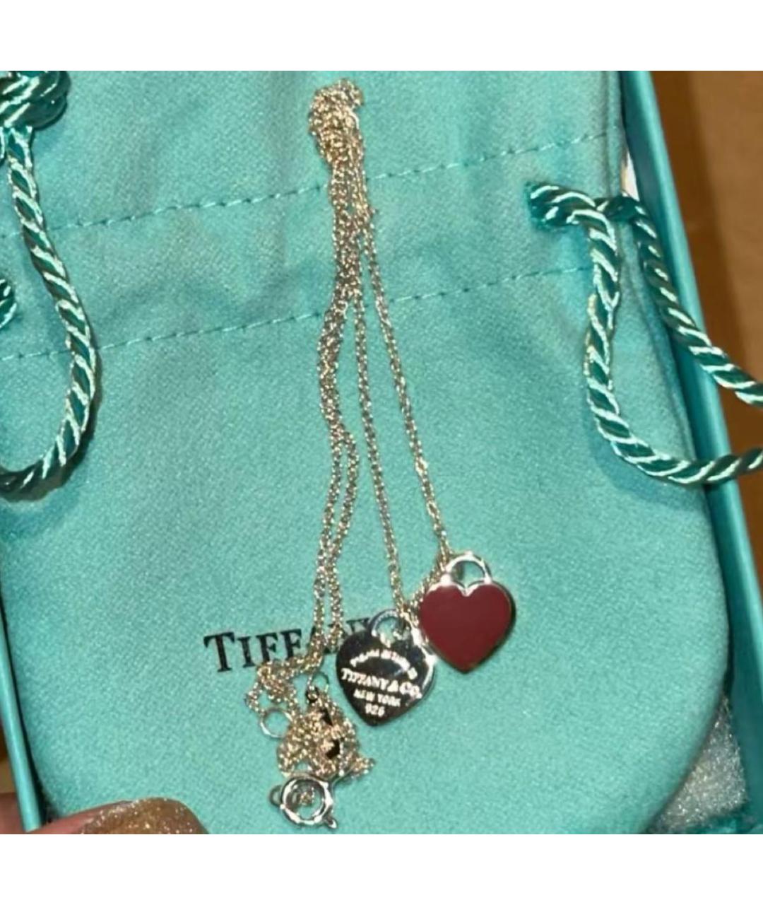 TIFFANY&CO Красная серебряная подвеска, фото 6