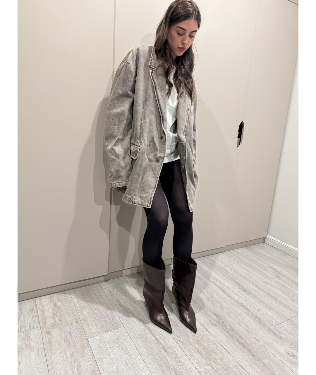 DIESEL Серый деним жакет/пиджак, фото 3