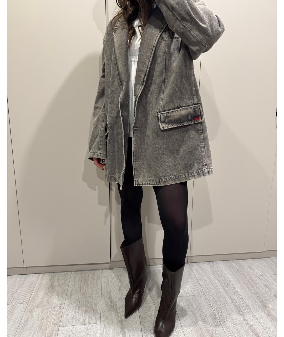 DIESEL Серый деним жакет/пиджак, фото 2