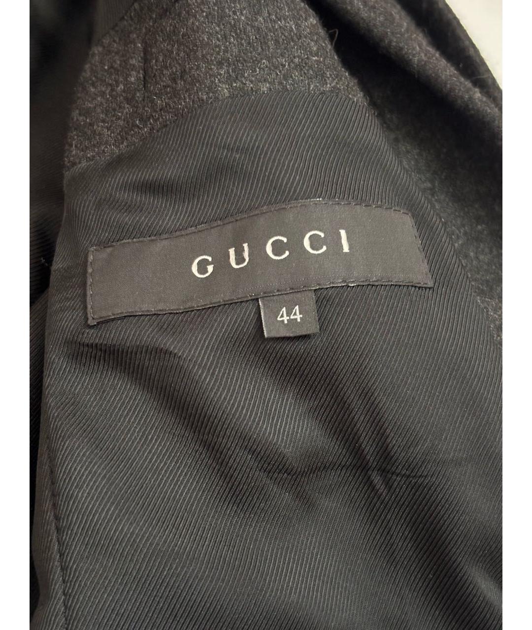 GUCCI Серый шерстяной жакет/пиджак, фото 6