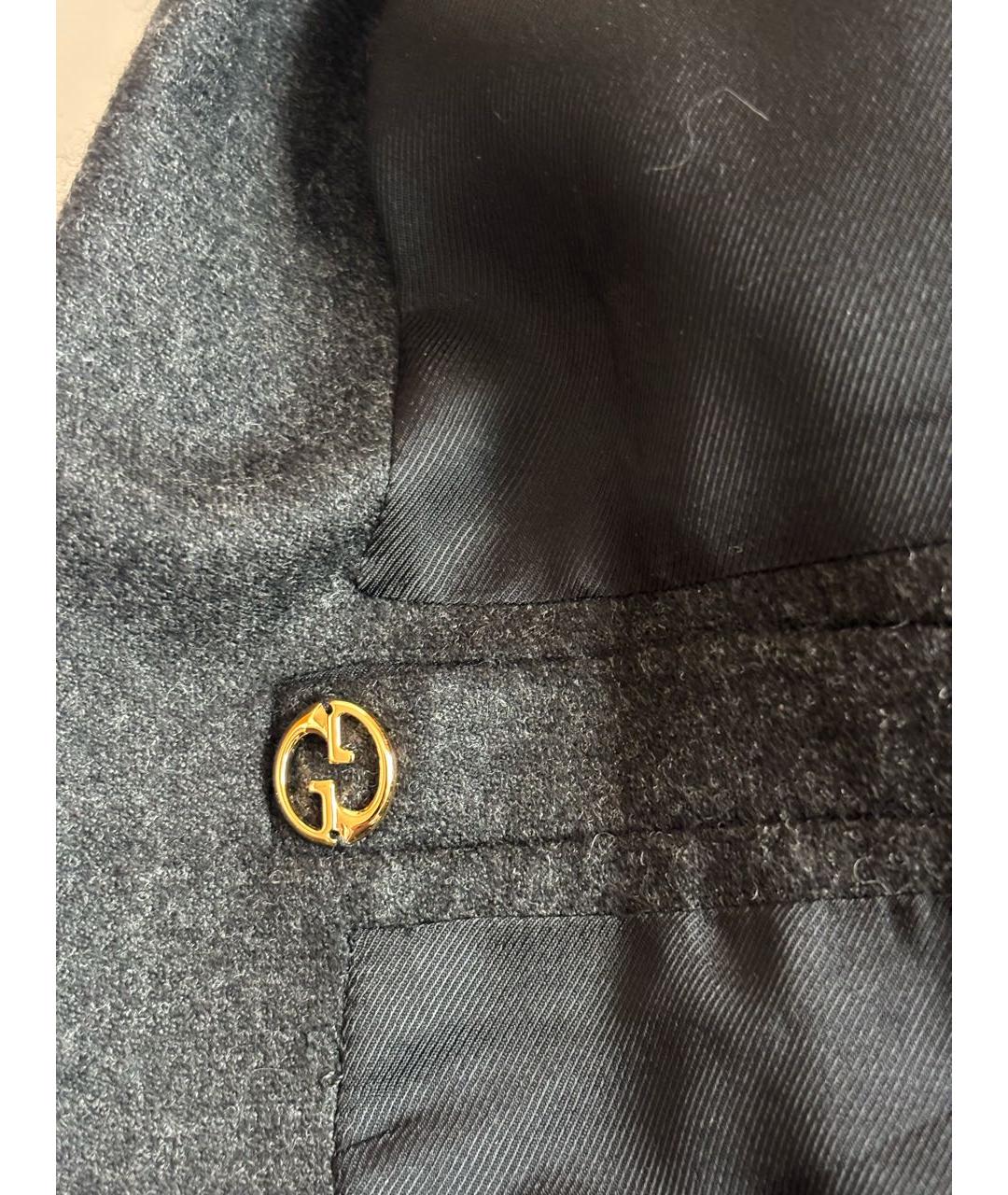 GUCCI Серый шерстяной жакет/пиджак, фото 4