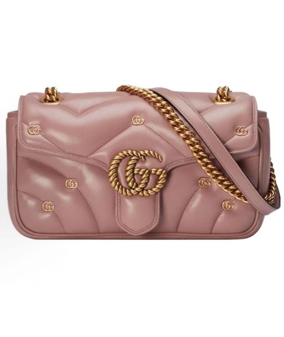 GUCCI Розовая кожаная сумка через плечо, фото 5