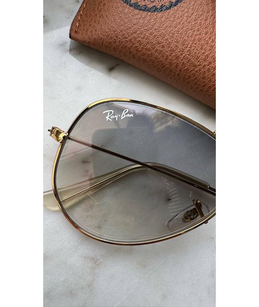 RAY BAN Серые металлические солнцезащитные очки, фото 2