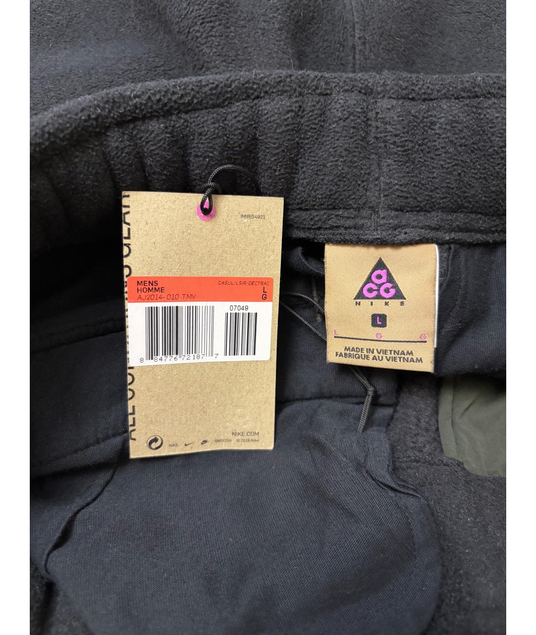NIKE ACG Черные полиэстеровые повседневные брюки, фото 9