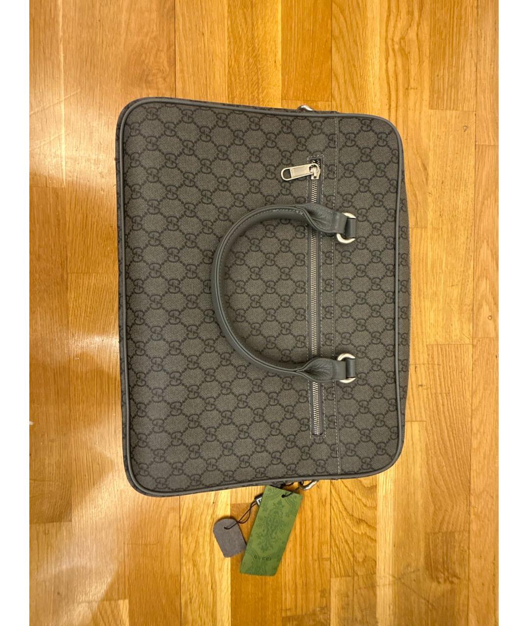 GUCCI Антрацитовый портфель, фото 3