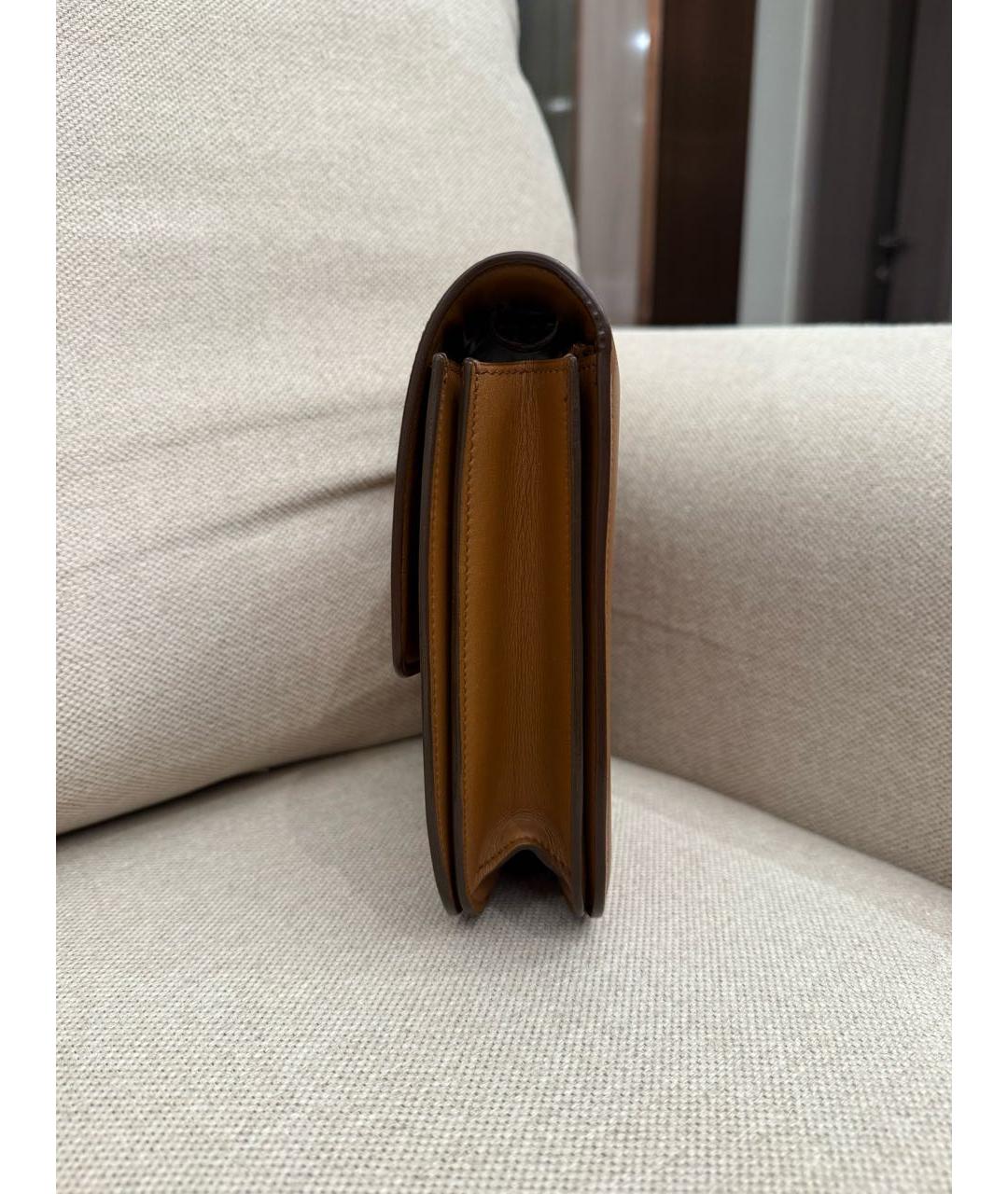 CELINE Коричневая кожаная сумка через плечо, фото 6
