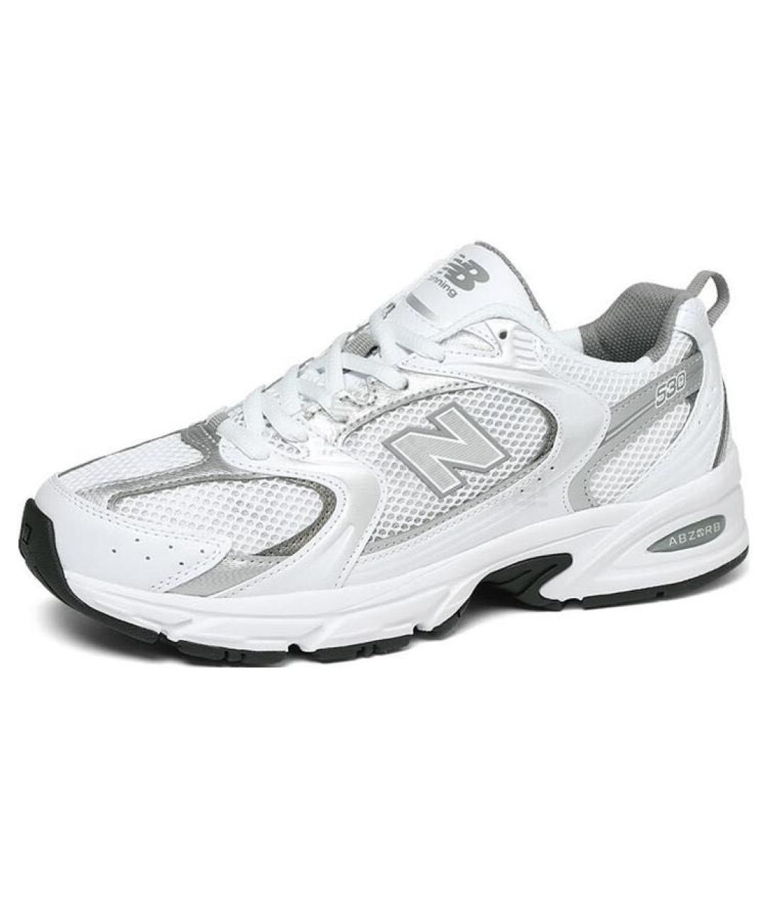 NEW BALANCE Белые текстильные кроссовки, фото 6