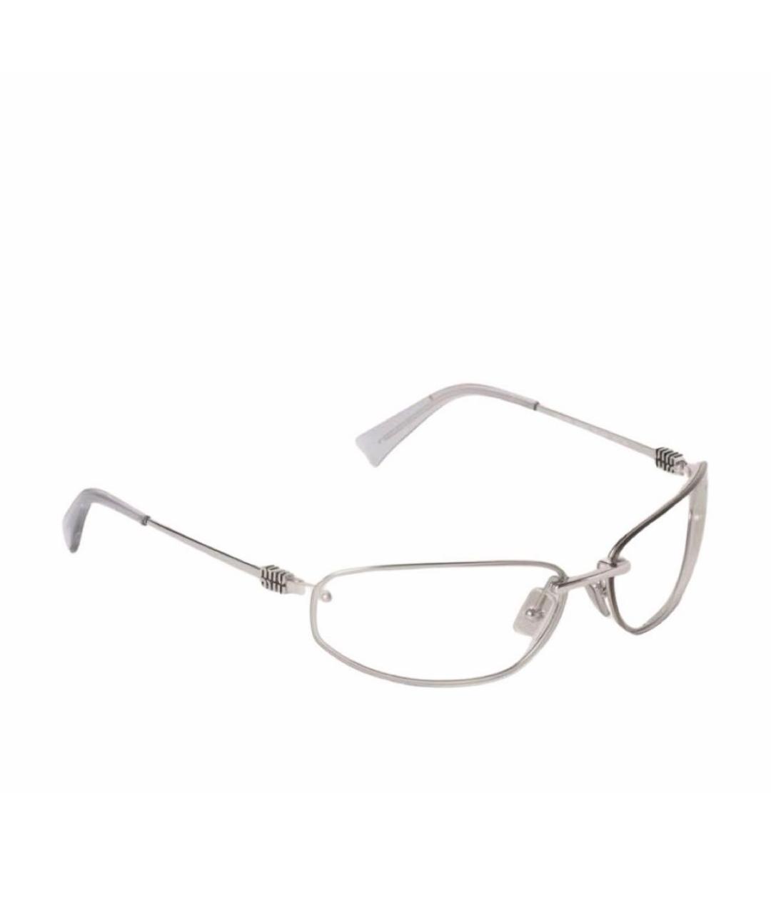 MIU MIU Серебряные металлические солнцезащитные очки, фото 7