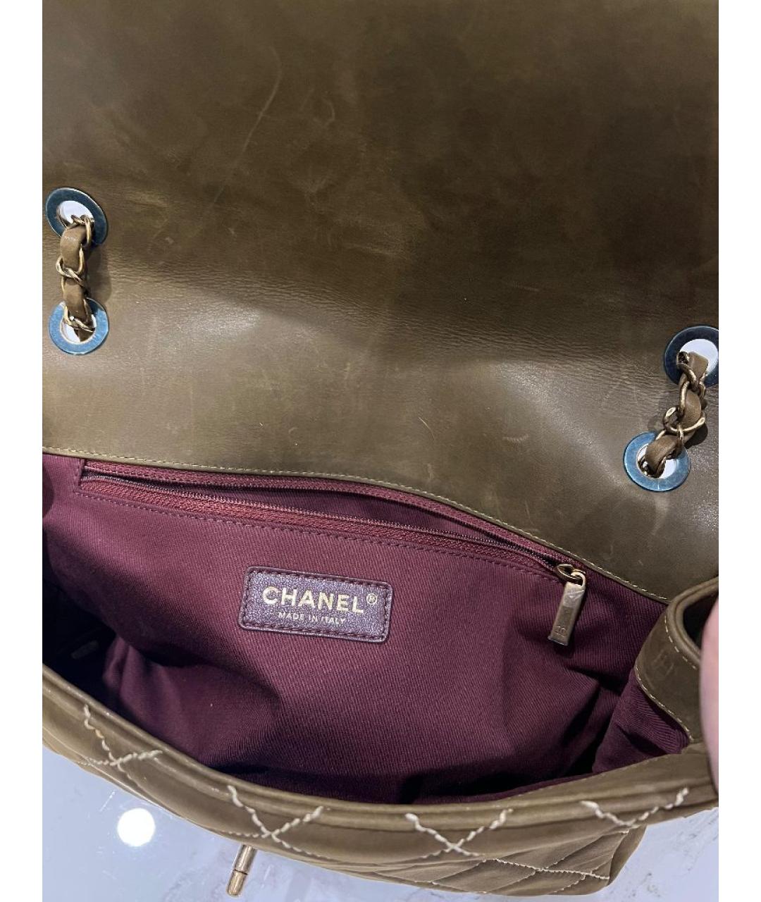CHANEL Хаки сумка через плечо, фото 8