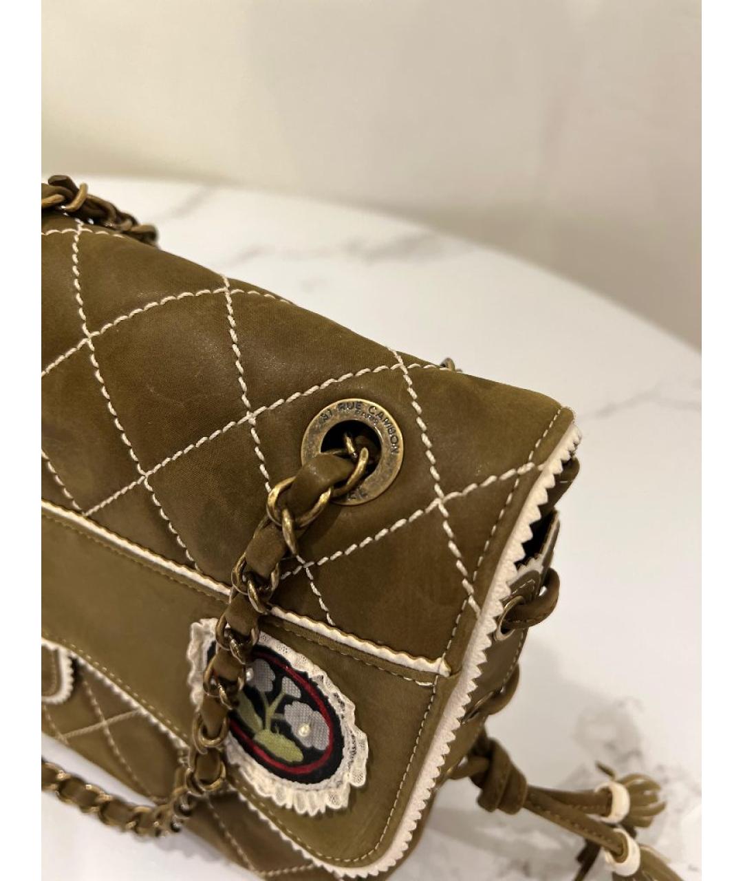 CHANEL Хаки сумка через плечо, фото 9
