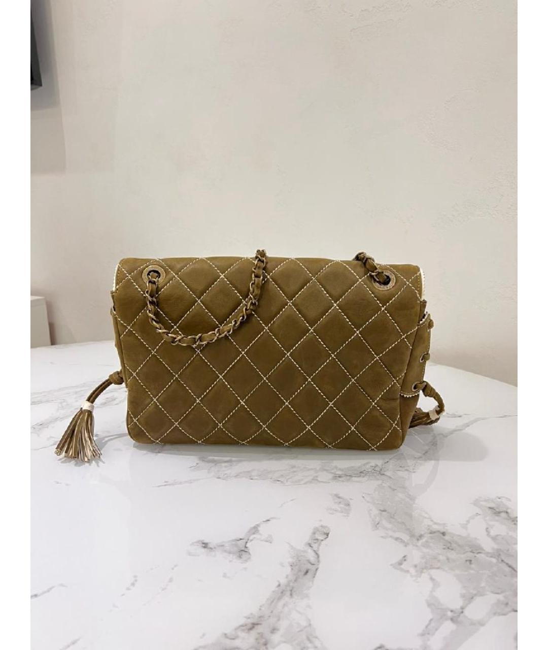 CHANEL Хаки сумка через плечо, фото 3