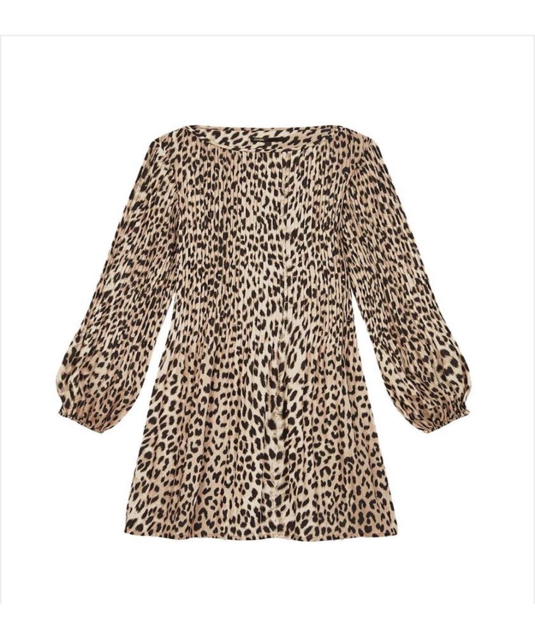 MAJE Коричневое полиэстеровое повседневное платье, фото 3