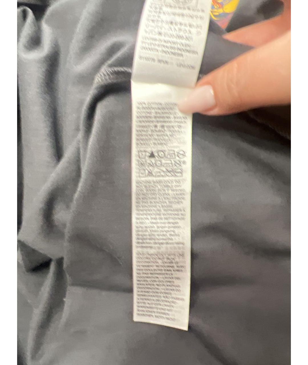 LEVI'S Антрацитовая хлопковая футболка, фото 7