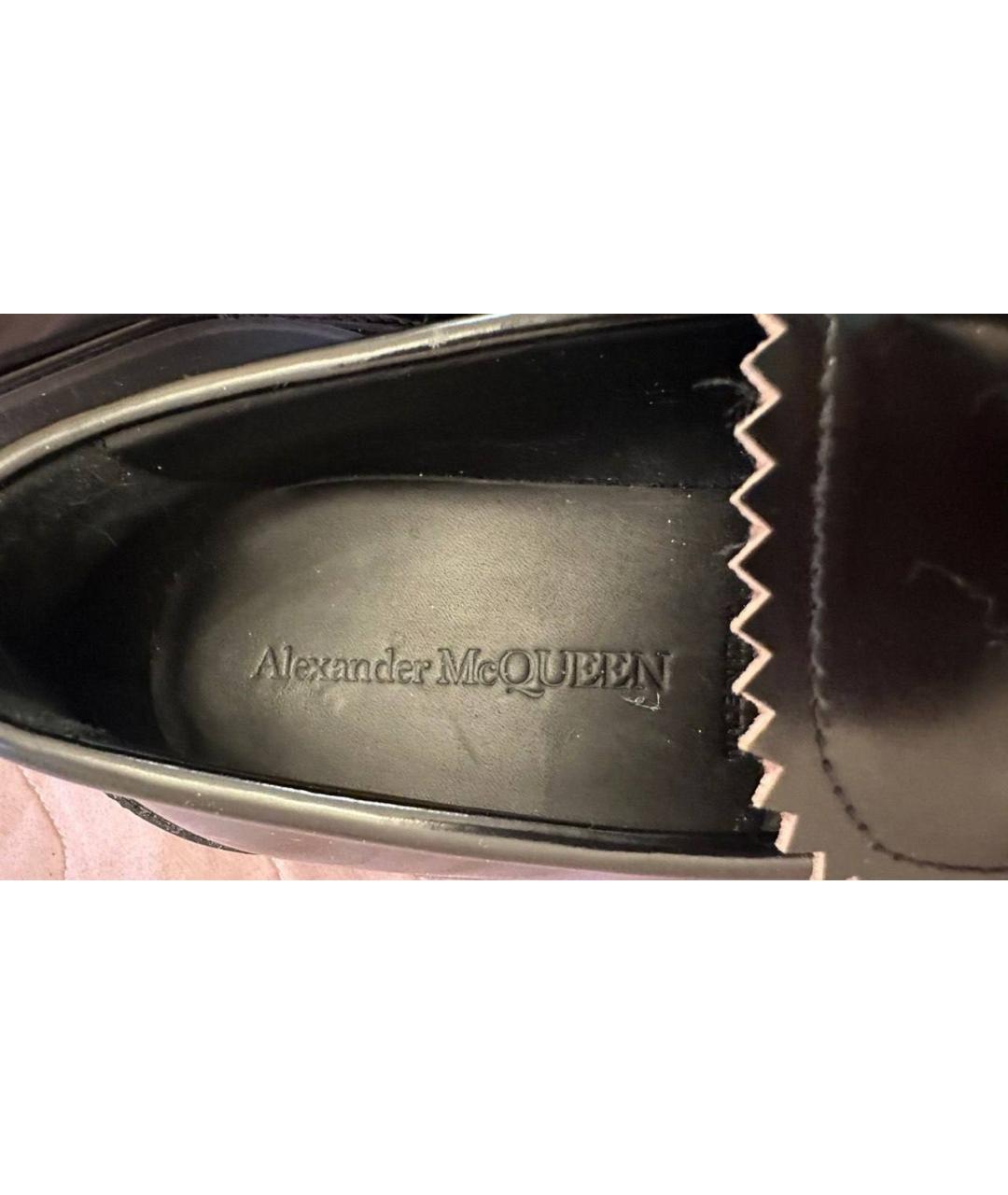 ALEXANDER MCQUEEN Черные кожаные лоферы, фото 4