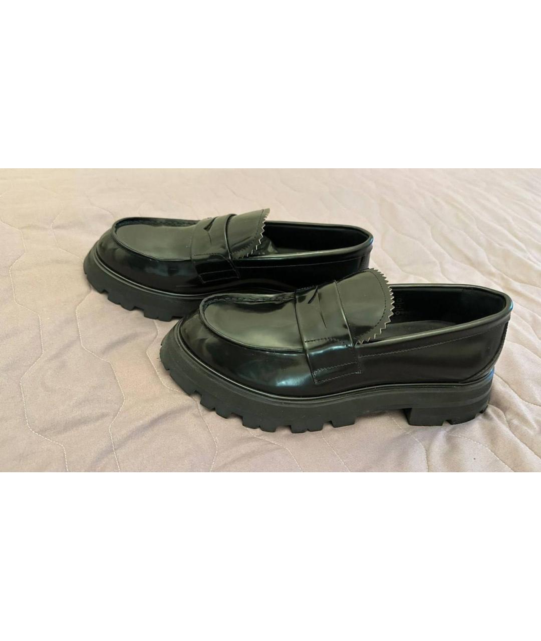 ALEXANDER MCQUEEN Черные кожаные лоферы, фото 5