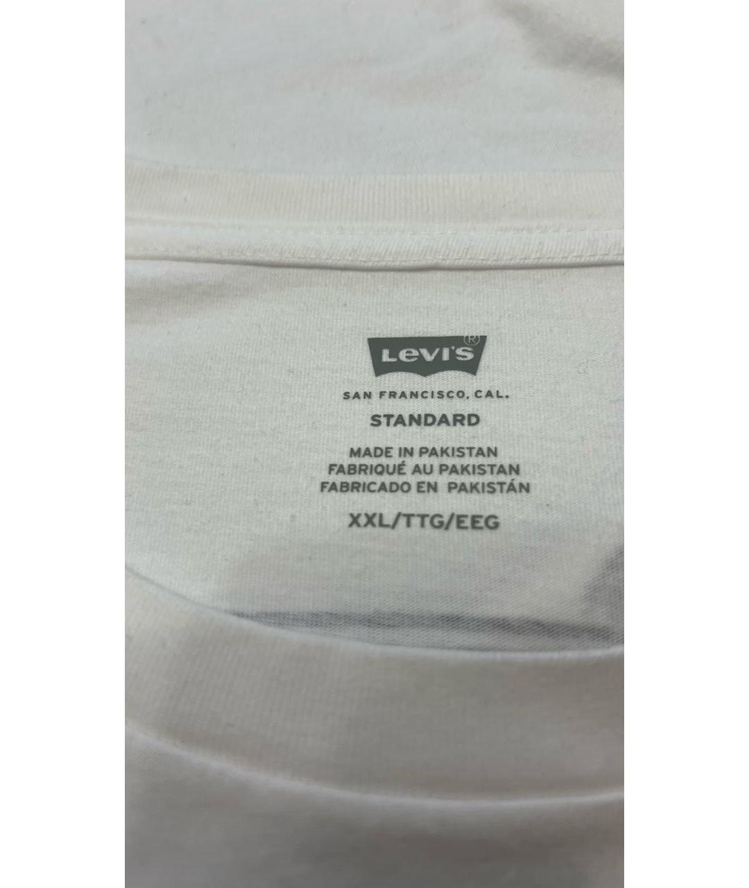 LEVI'S Белая хлопковая футболка, фото 6