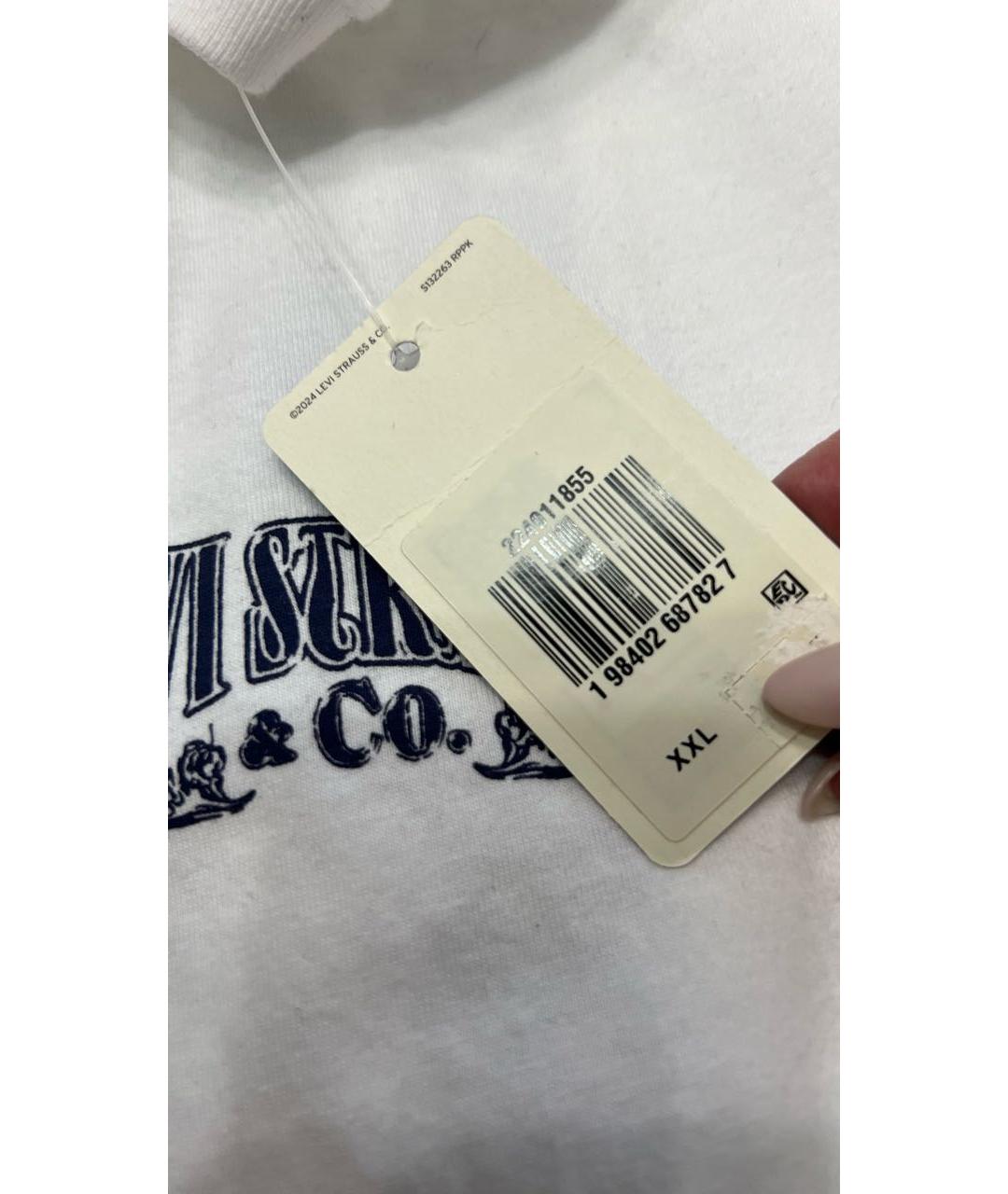 LEVI'S Белая хлопковая футболка, фото 5