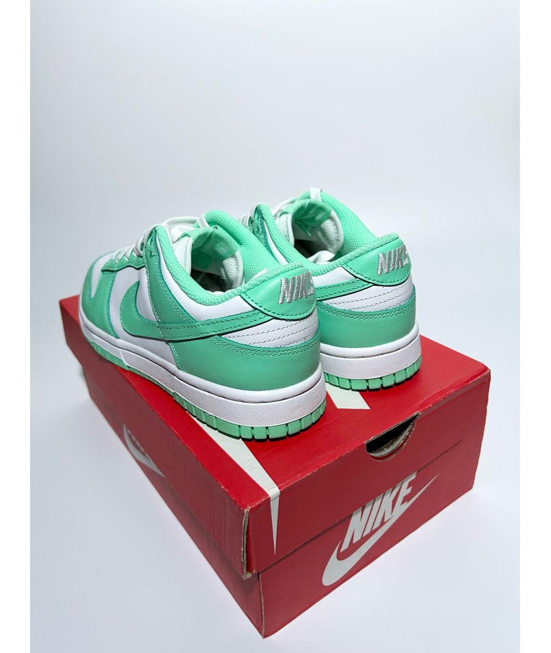 NIKE Бирюзовые кожаные кроссовки, фото 3