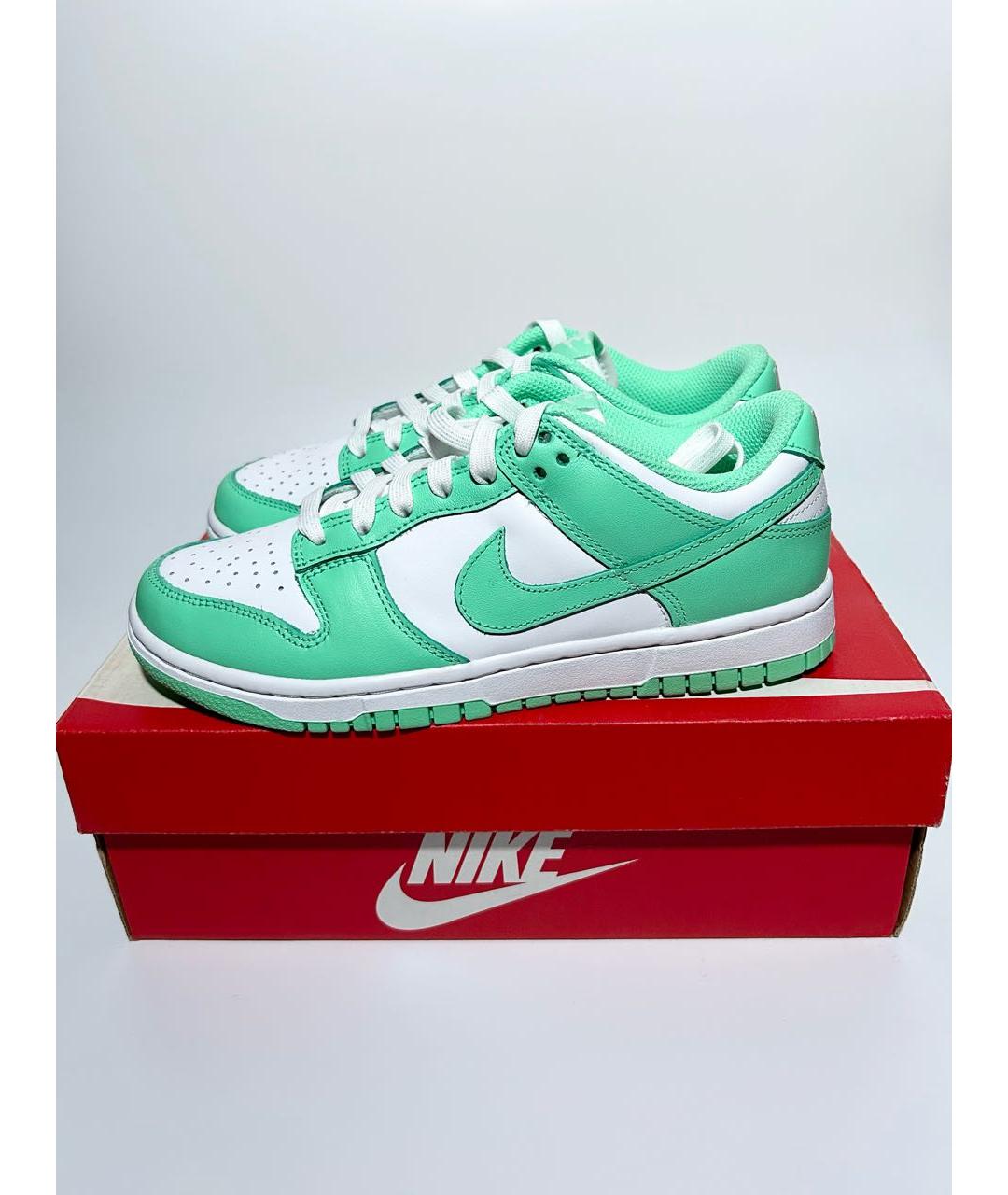 NIKE Бирюзовые кожаные кроссовки, фото 5