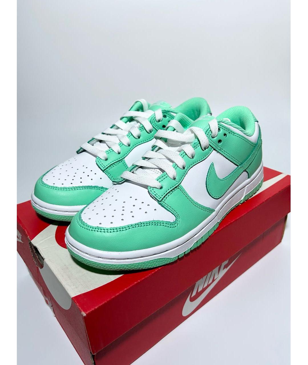 NIKE Бирюзовые кожаные кроссовки, фото 2