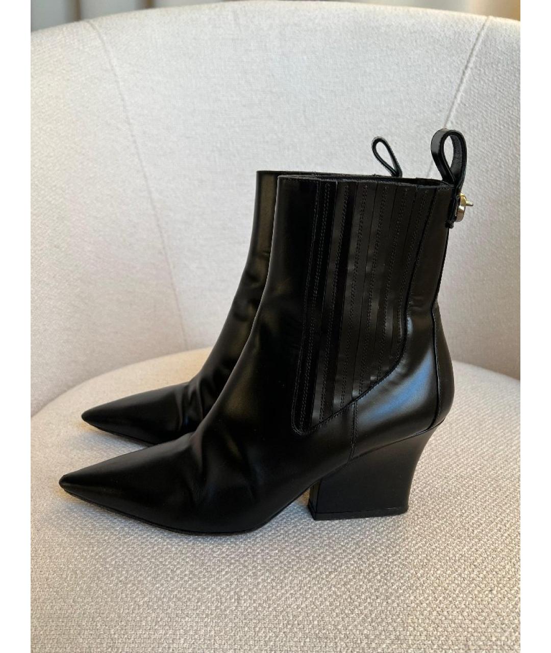 VALENTINO Черные кожаные полусапоги, фото 3