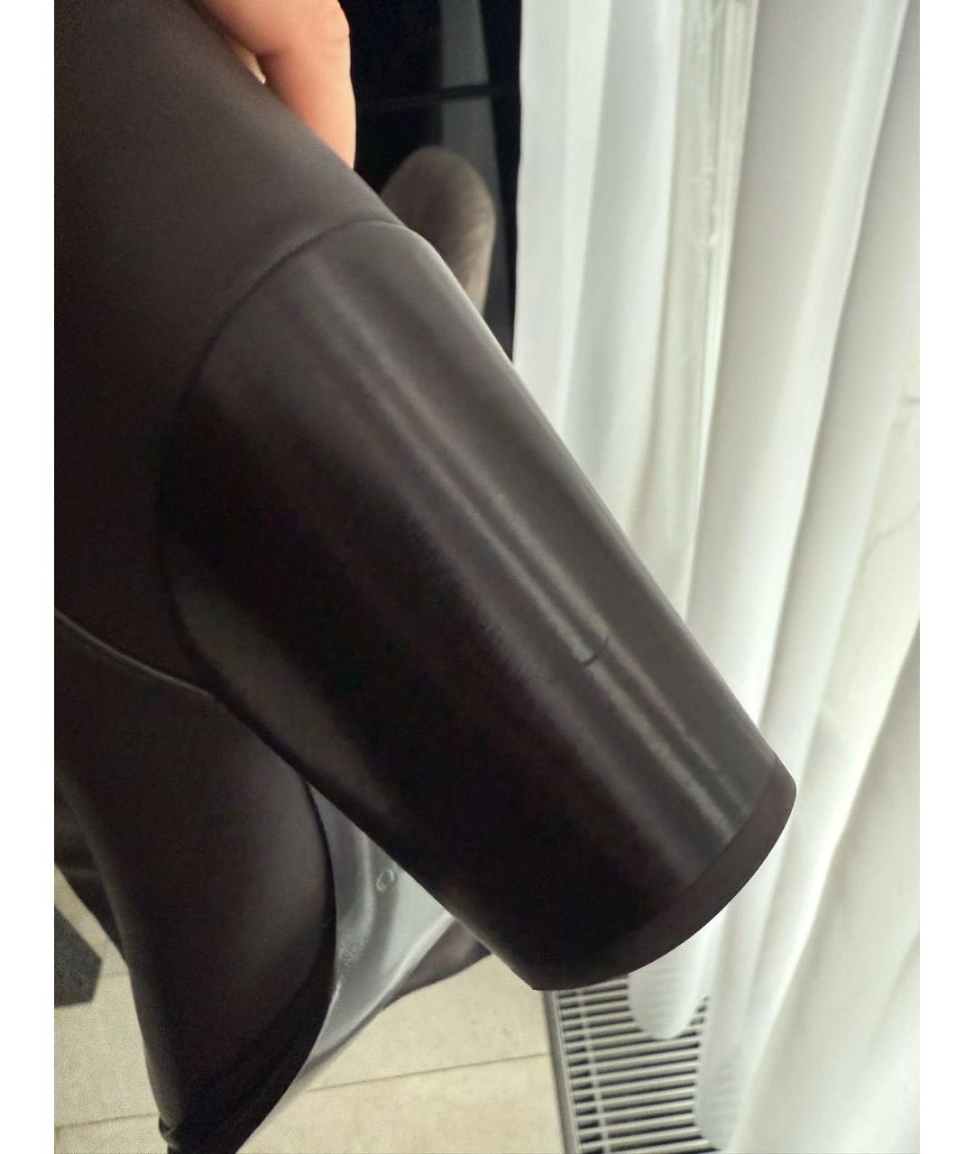 JIMMY CHOO Коричневые кожаные ботфорты, фото 7